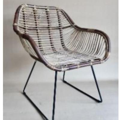 Dining Ch Rattan Iron